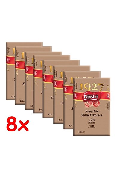 Nestle 1927 Kuvertür Sütlü Çikolata - 2,5 Kg X 8 Adet