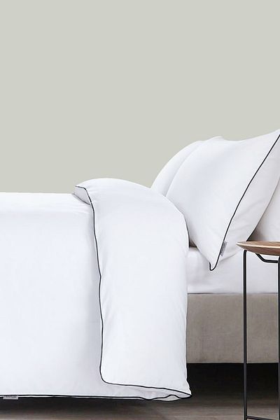 RİTMOHOME Σετ κρεβατιού King Size Oversize Διπλό Σετ Παπλωματοθήκη Ασπρόμαυρο Απλό Βαμβακερό Μαύρο Σειρά Ξενοδοχείου