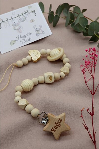 lilamtasarım Isimli Emzik Zinciri - Emzik Askısı - Bebek Hediyesi