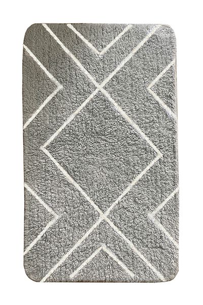Chilai Home Longan Grey Cotton Σετ 2 χαλιών μπάνιου Bpmk
