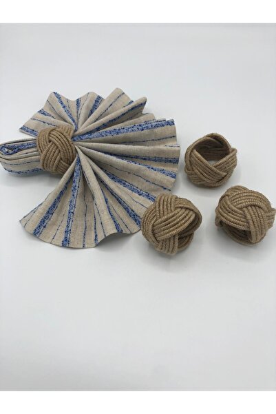 KATMERTEKS 10 Pieces Twisted Natural Jute Napkin Ring