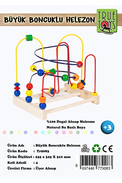 True Toys Büyük Ahşap Helezon Yay Labirent Koordinasyon Oyunu Eğitici Oyuncak