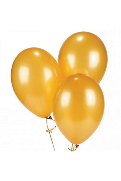 ECE PARTİ Metallic Balloon Gold Gold 10 Pieces