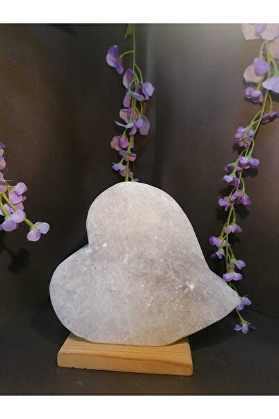 ÇANKIRI KAYA TUZU TUZLAMBASI Gri Kalp Model Çankırı Kaya Tuz Lambası