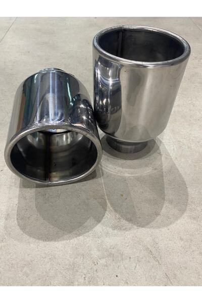 HYM TUNİNG Tek Çıkışlı 110mm Egzoz Ucu Yuvarlak Düz