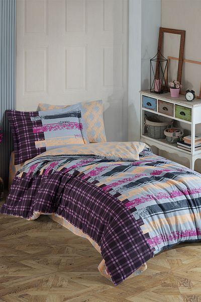 Hobby Vivaldi Gray Single 100% Cotton Poplin Studio Bedding Set
