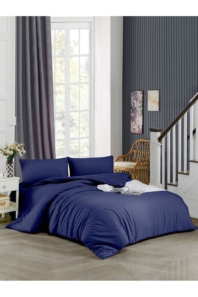 ÇARŞAF DÜNYASI Set de husă de pilota King Size - cearceaf elastic 180x200, Yogan și față de pernă