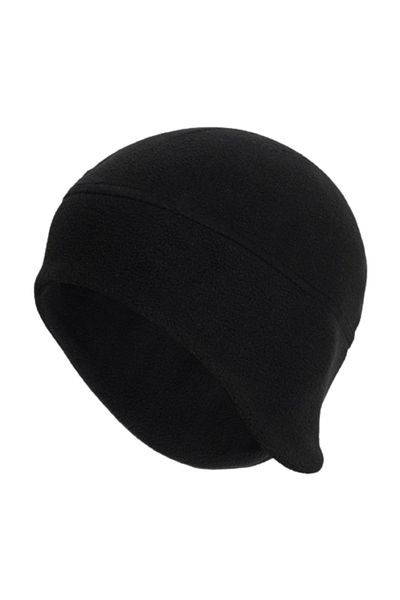AXE SPORTSWEAR Black Winter Double Layer Thermal Fleece Beanie with Earmuffs