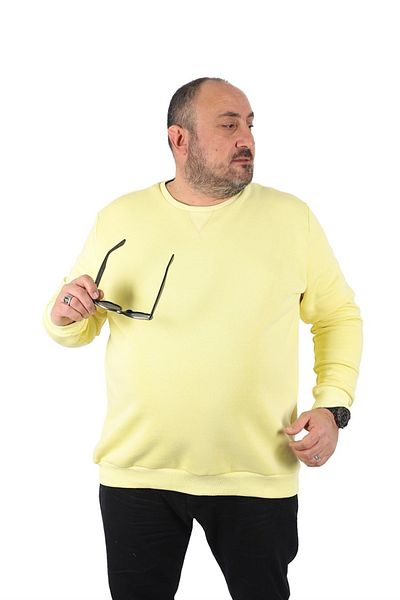 MocGrande Φούτερ μεγάλου μεγέθους V Design 22742 Κίτρινο