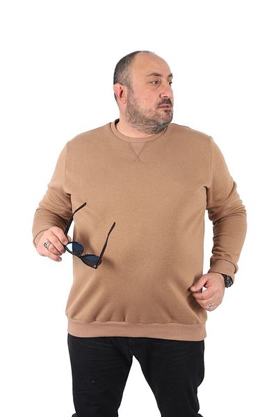 MocGrande Φούτερ μεγάλου μεγέθους V Design 22742 Μαύρο καφέ