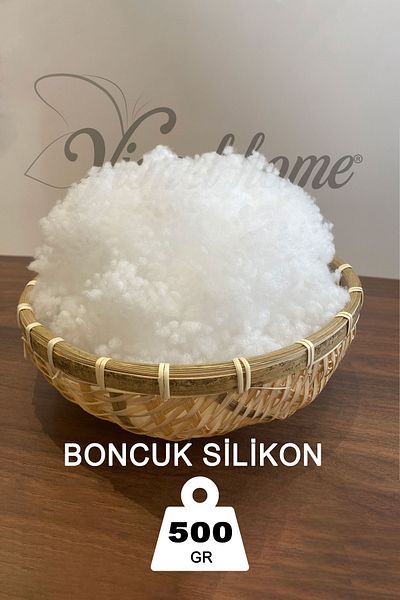 Vionel Home 1.Quality 100% Bead Silicone Fiber 500 Gr, White, Pillow Toy Filler