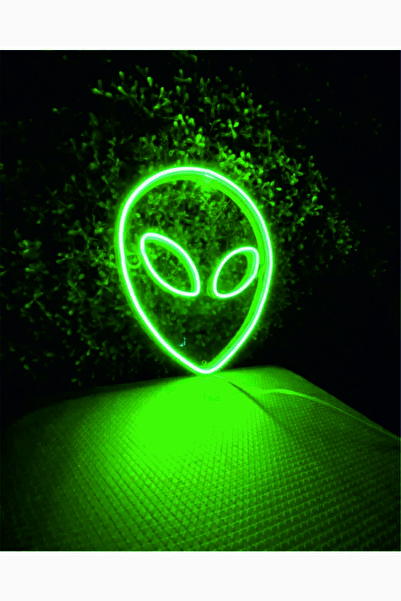 En Güzel Günde Uzaylı Neon Led Işıklı Dekoratif Duvar Aydınlatması 30*36 Cm