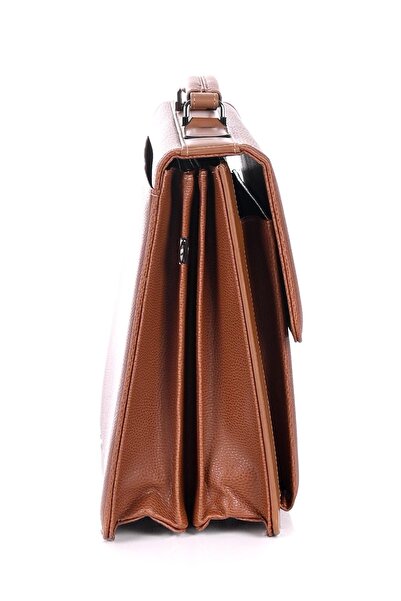 DERİEND 2201 حقيبة كمبيوتر محمول مقاس 15.6 بوصة مقاس A4 ومتوافقة مع الملفات باللون البني