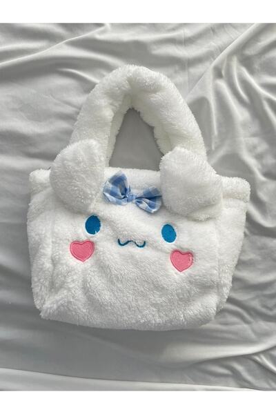 Genel Markalar Anime Sanrio Kuromi Cinnamonroll Kawaii Peluş El Çantası Mor