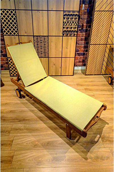 Sevinç Ticaret Tekerlekli Ahşap Havuz Şezlongu