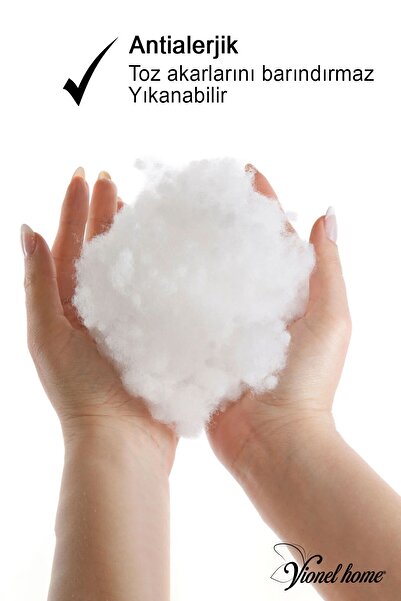 Vionel Home 1. Kalite %100 Boncuk Silikon Elyaf 1 Kg Beyaz Yastık Oyuncak Dolgusu