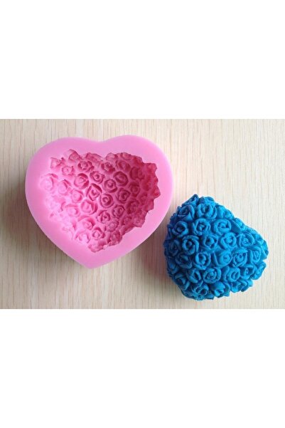 Genel Markalar çok güllü kalpli epoksi mum ve sabun silikon kalıbı