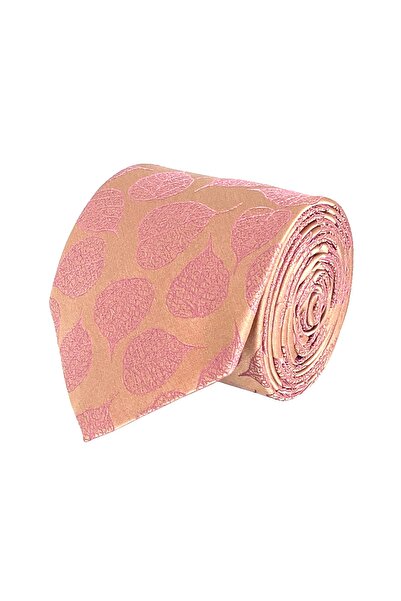 NAZEF Handmade Leaf Patterned Micro Fiber Tie And Handkerchief