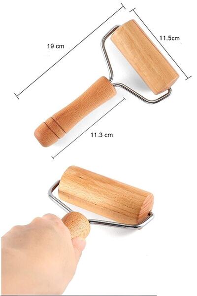 Genel Markalar Pratik Rulo Hamur Açıcı Merdane Pürüzsüz Oklava Pizza Börek Aç...