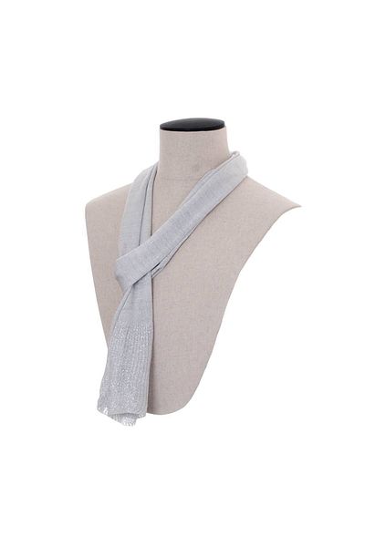 bi dünya saat aksesuar Glitter Scarf White Fo 106
