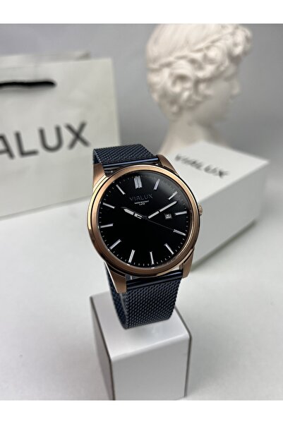 Vialux Çelik Erkek Kol Saati Takvimli 5 Atm Su Geçirmez 2 Yıl Garantili