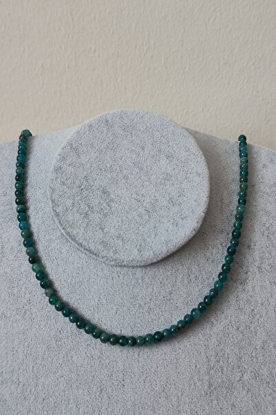 badeaccessories Sertifikalı 4 Mm Apatit Doğaltaş Kolye