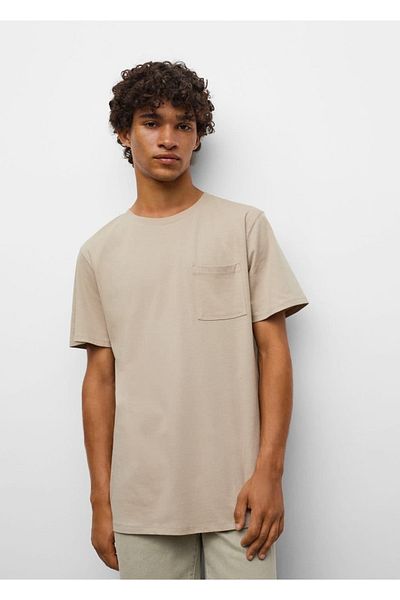 Mango Teen Βαμβακερό μπλουζάκι με τσέπες
