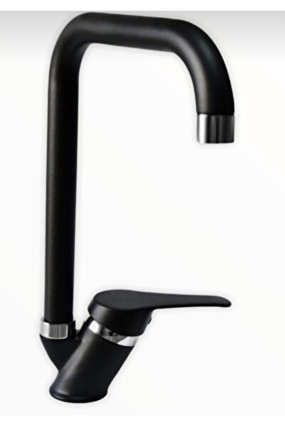 Bra Bucca Black Chrome Kitchen Sink Faucet Fountain Mixer with Corner Pipe Ho...