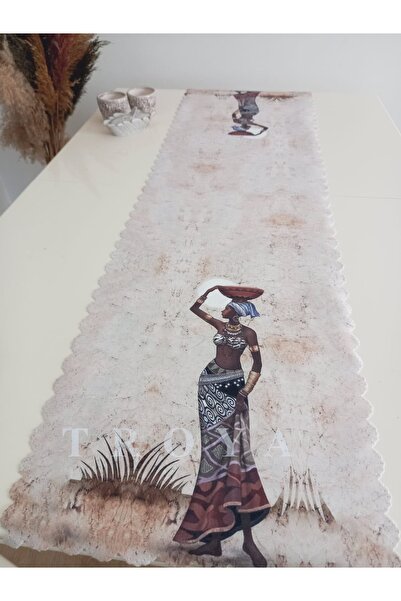 TROYA Tuşe Yumuşak Kumaş Runner