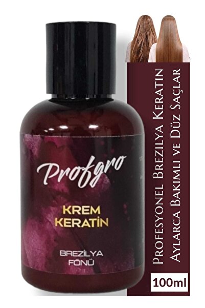 PROFGRO Brezilya Keratin Botox Bakım Kolay Kullanım 100ml / Aylarca Düz Ve Ba...