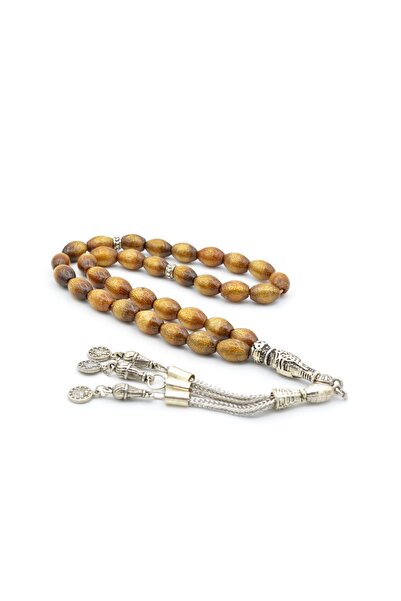 Murty99 Mărgele de rugăciune din coral auriu tăiat cu ciucuri placate cu argint