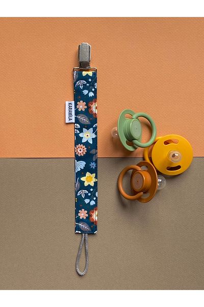 KARAMİLA Spring Flowers Baby Pacifier Strap - Pacifier Chain - Pacifier Holder - Baby Gift