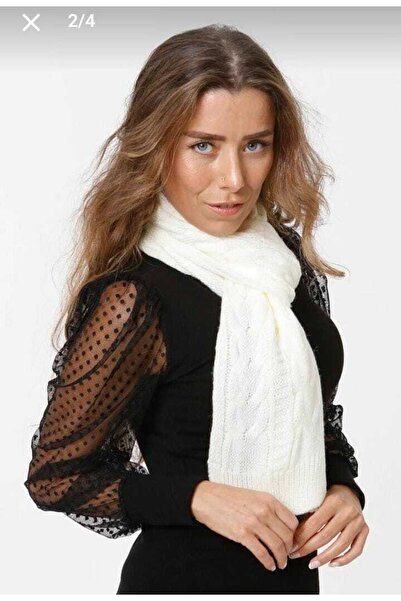 sema aksesuar Γυναικείο πλεκτό λεπτομερές κομψό κασκόλ - δώρο για την ημέρα τ...