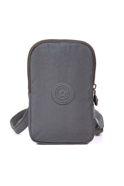 Newish Copy Nwp Crinkle Geantă de umăr impermeabilă pentru femei Gri Lungime: 19 Latime: 12 cm