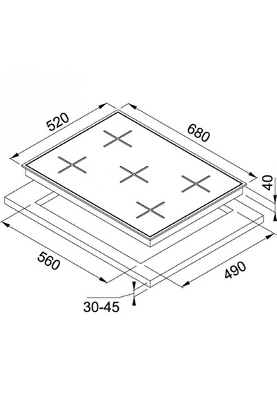 Franke Smart Linear Square Fhns 905 4g Tc Bk C Black 5 Gözlü Cam 90 Cm Ankastre Ocak