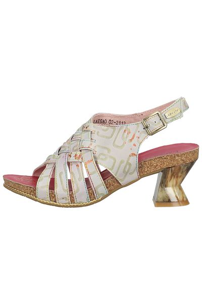 LAURA VITA Sandalette - Rosa - Blockabsatz