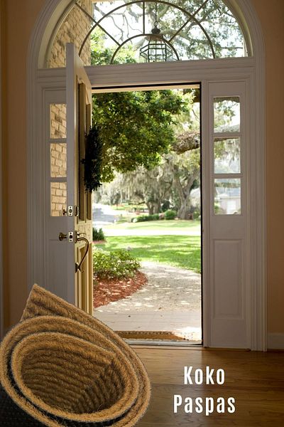 OverPazar Door Front Koko Mat Exterior Door Mat Practical Mat