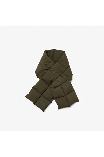 Lacoste Women's Quilted Khaki Scarf