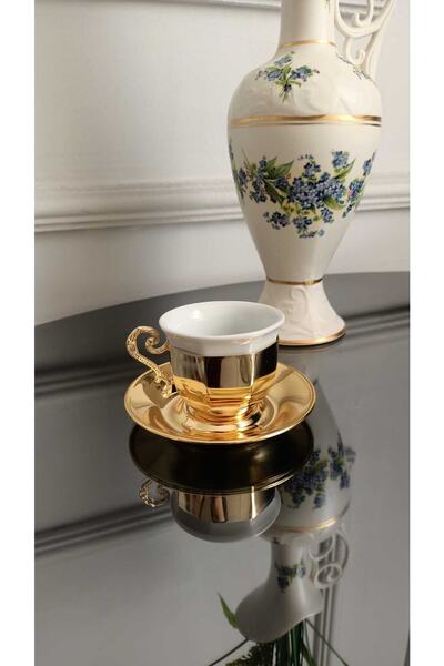MELT HOME DESİGN Gold Italyan Fincan