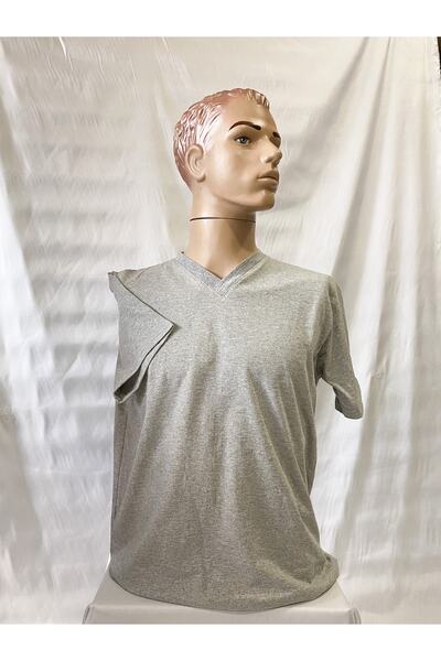 EMİROĞLU İŞ ELBİSELERİ Combed Cotton T-Shirt Cotton V-Neck Short Sleeve