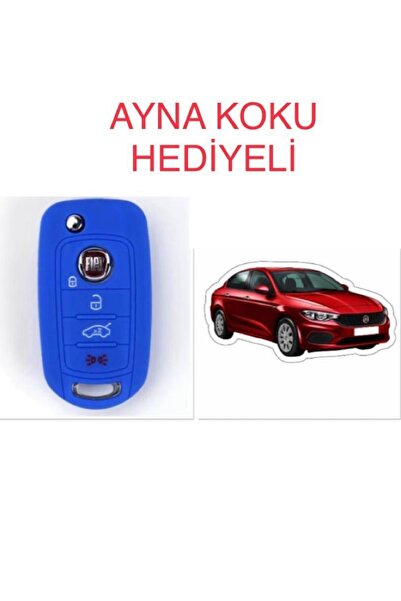 ŞENYILDIZ AKSESUAR غطاء حماية لمفتاح السيليكون من فيات Egea 500x + 5 عطور هدية