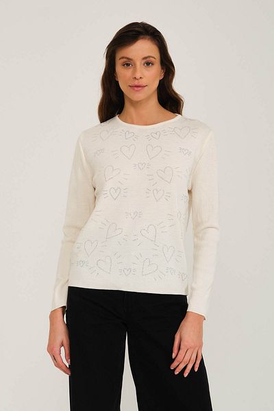 Solo Women's Rhinestone Sweater