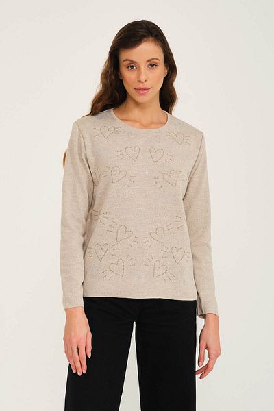 Solo Women's Rhinestone Sweater