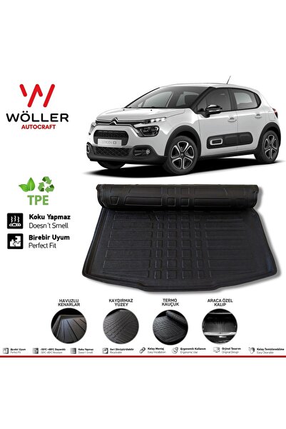 wöller Citroen C3 Bagaj Havuzu 2017 Sonrası 3d Ultraflex Esnek