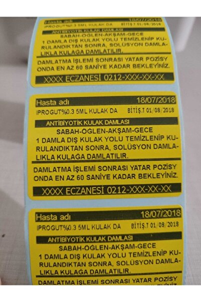 TOPTANTEK Eczaneler Için Ilaç Tarifi Etiket Yazıcısı Sticker Yazıcı