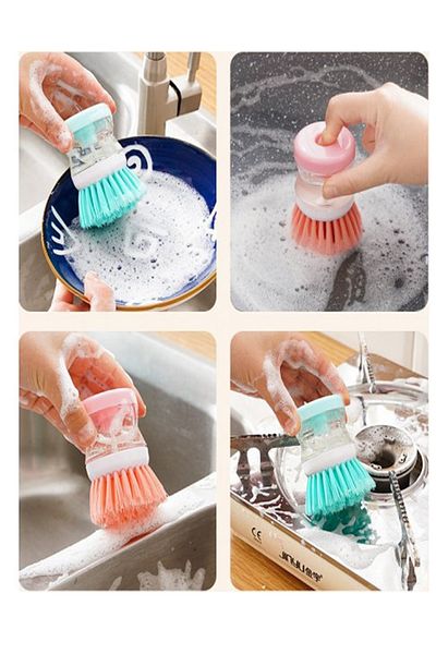 AYACO Multifunctional Practical Dishwashing Brush with Detergent Tank