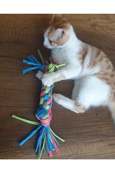 PatiBeurre Organic Handmade Cat Dog Toy, Chewing Toy, Eco-Friendly, 100% Cotton Combed Cotton Thread (Handmade)