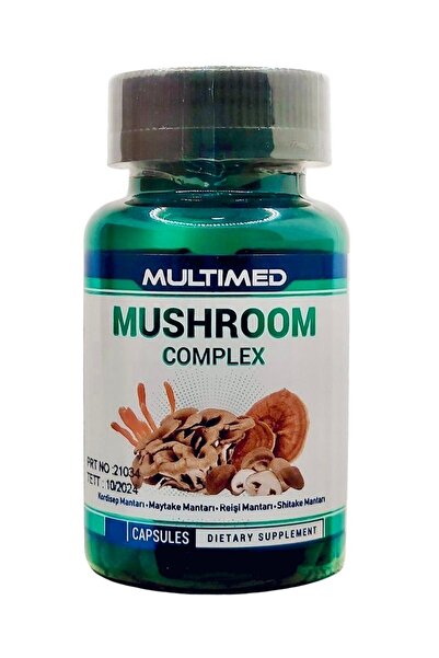 Multimed Mushroom Complex (kordisep Reishi Shiitake Maitake) 120 Sert Kapsül