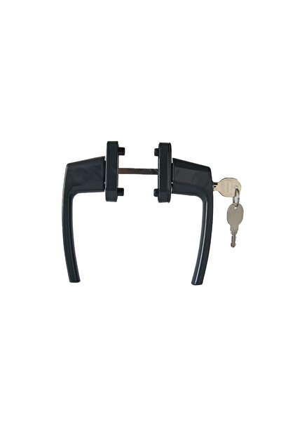 Schamiller Premium Çift Taraflı Kilitli Kapı Pencere Kolu Antrasit Gri