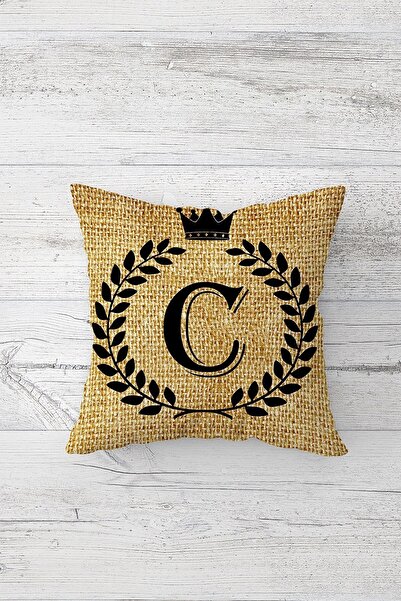 EKO Подушка з прихованою блискавкою, з одностороннім принтом, з літерою C, чохол для подушки, чохол для подушки.